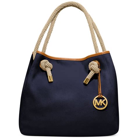 michael kors marina navy blue grab bag 